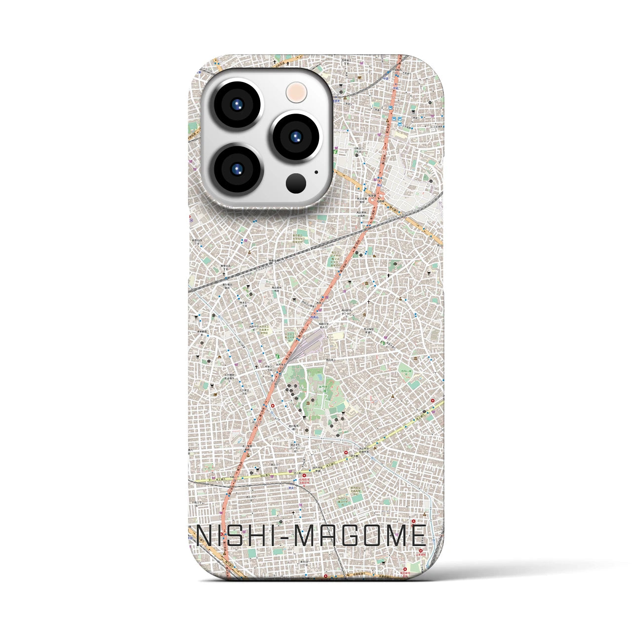 【西馬込(東京都)】地図柄iPhoneケース(バックカバータイプ)