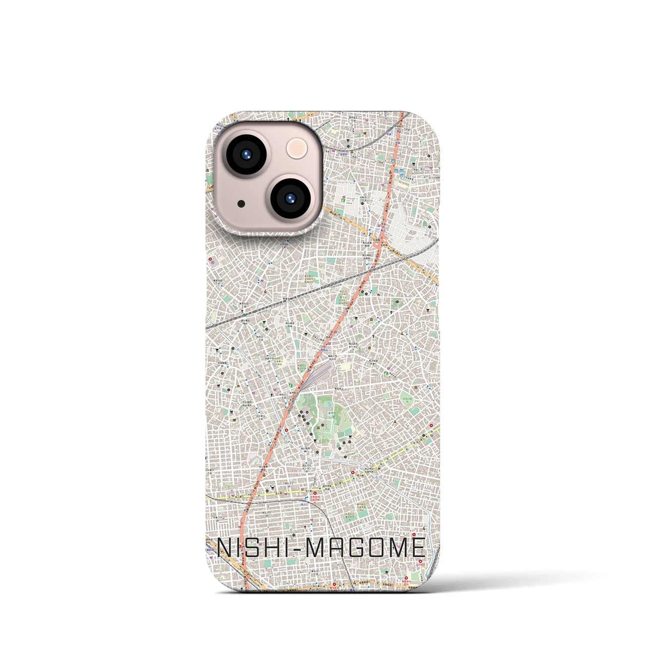 【西馬込(東京都)】地図柄iPhoneケース(バックカバータイプ)