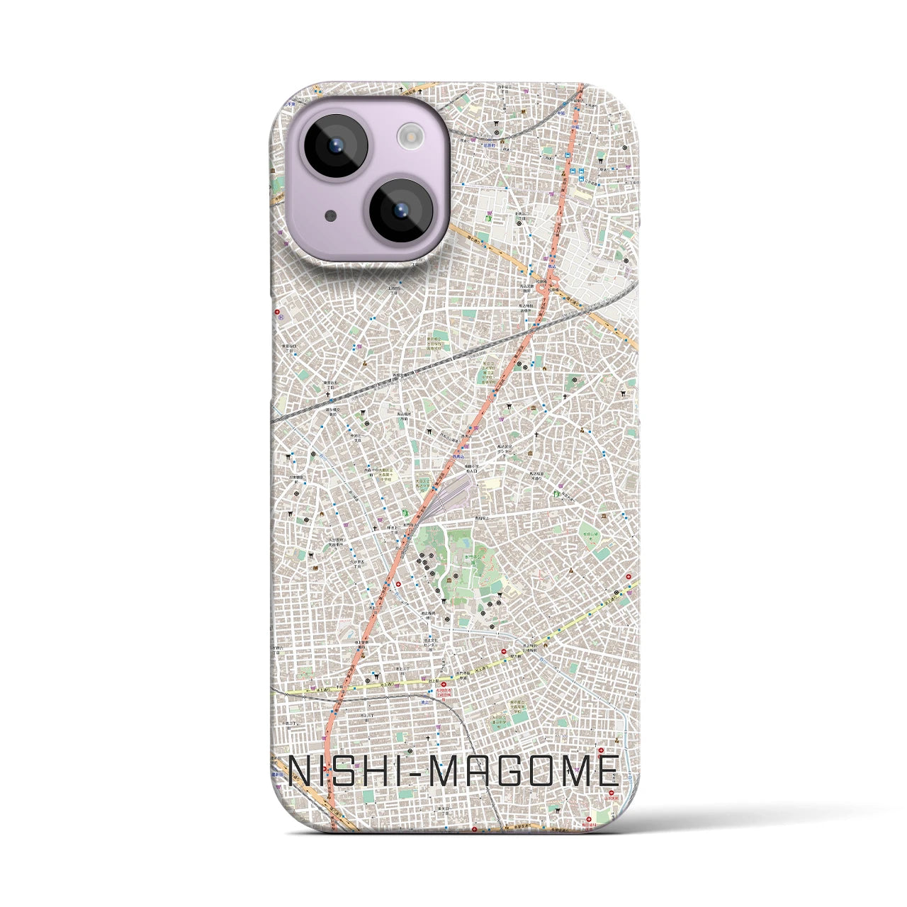 【西馬込(東京都)】地図柄iPhoneケース(バックカバータイプ)