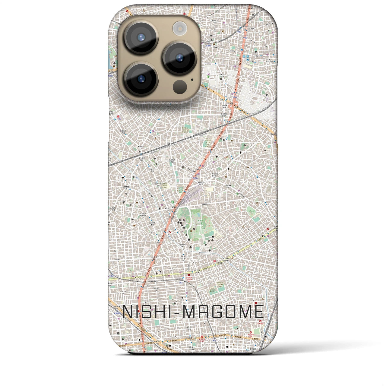 【西馬込(東京都)】地図柄iPhoneケース(バックカバータイプ)