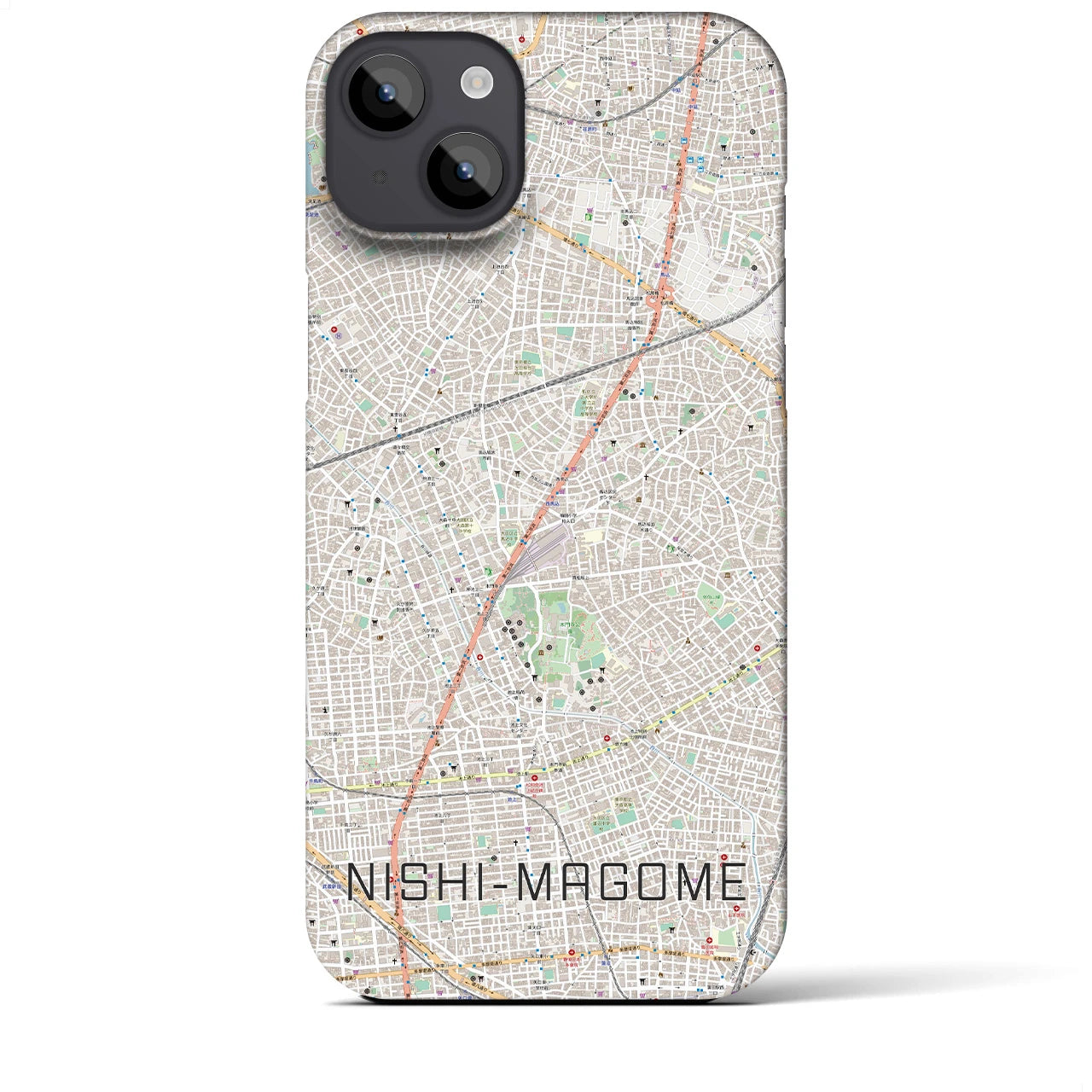 【西馬込(東京都)】地図柄iPhoneケース(バックカバータイプ)
