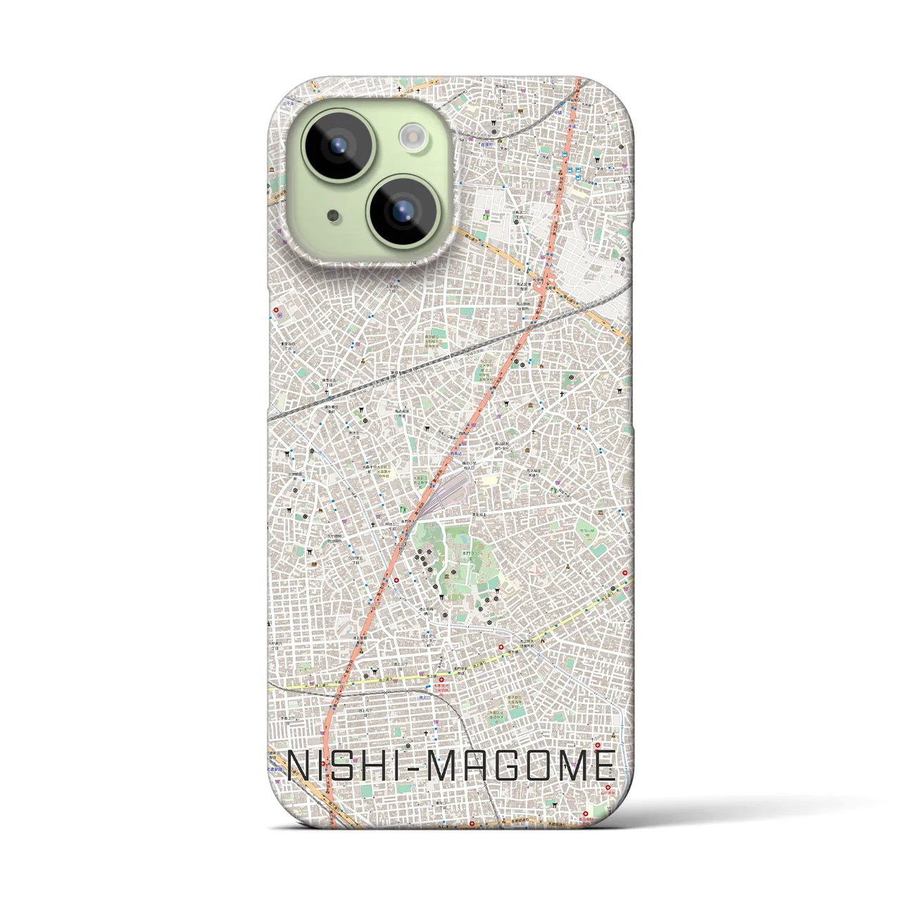 【西馬込(東京都)】地図柄iPhoneケース(バックカバータイプ)