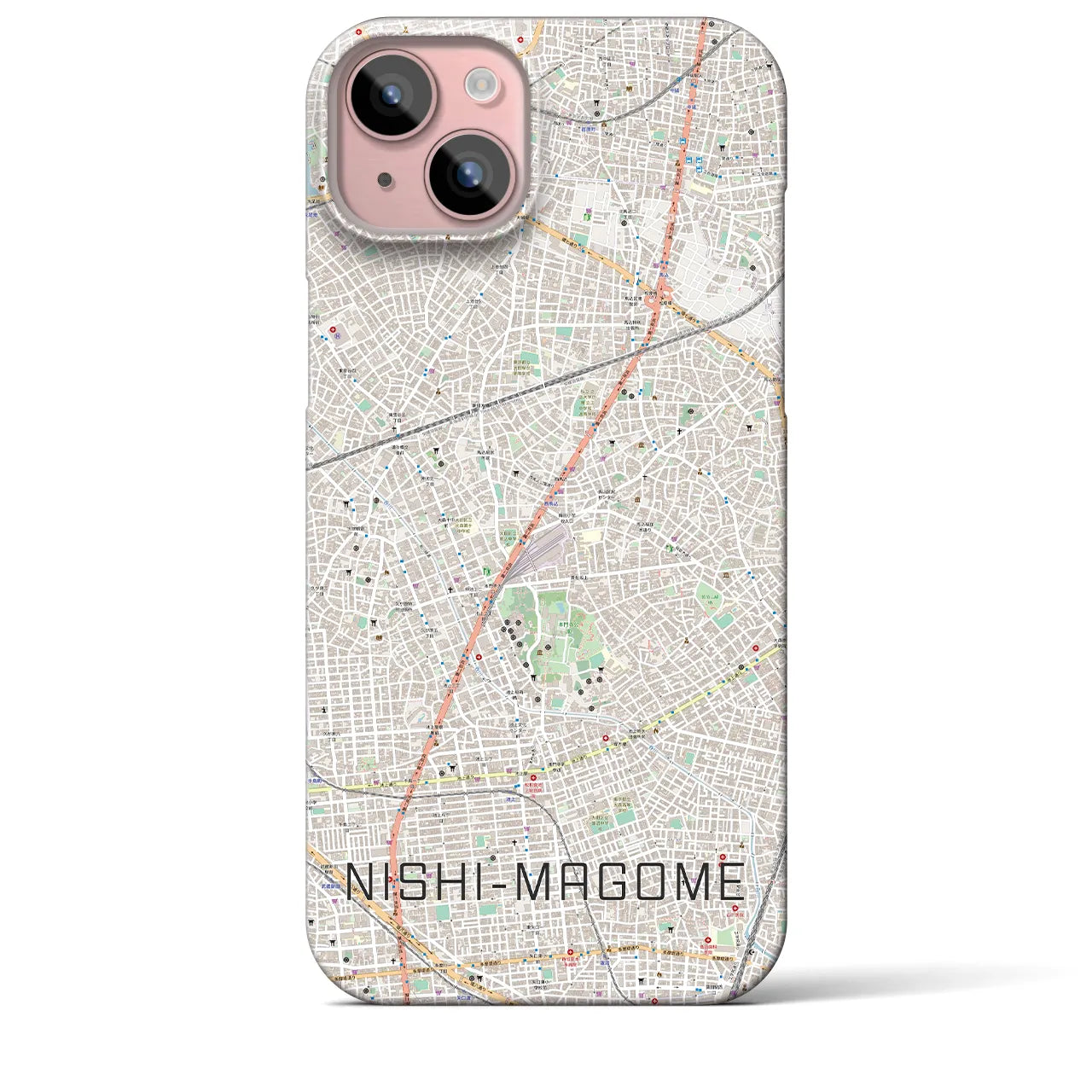 【西馬込(東京都)】地図柄iPhoneケース(バックカバータイプ)