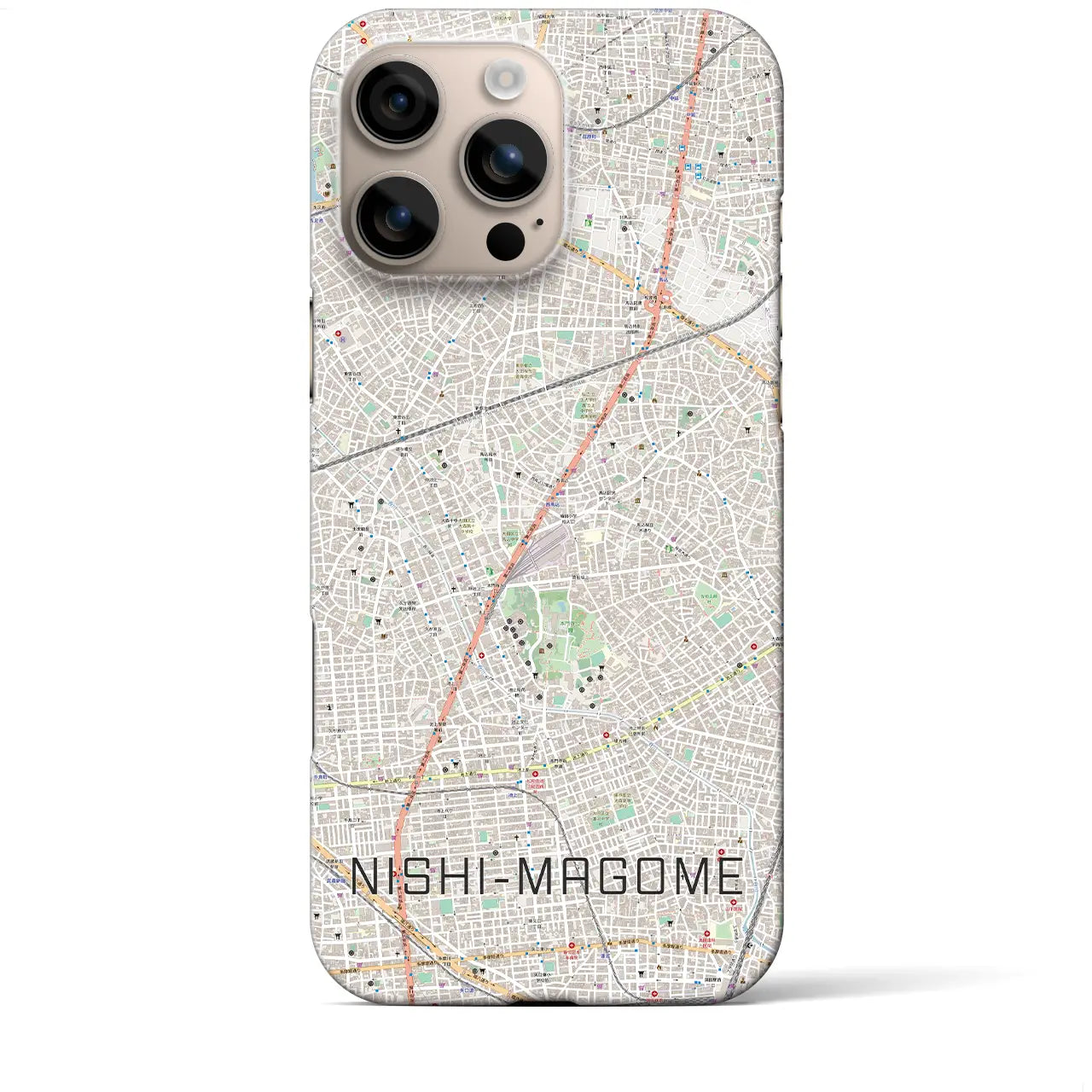 【西馬込(東京都)】地図柄iPhoneケース(バックカバータイプ)