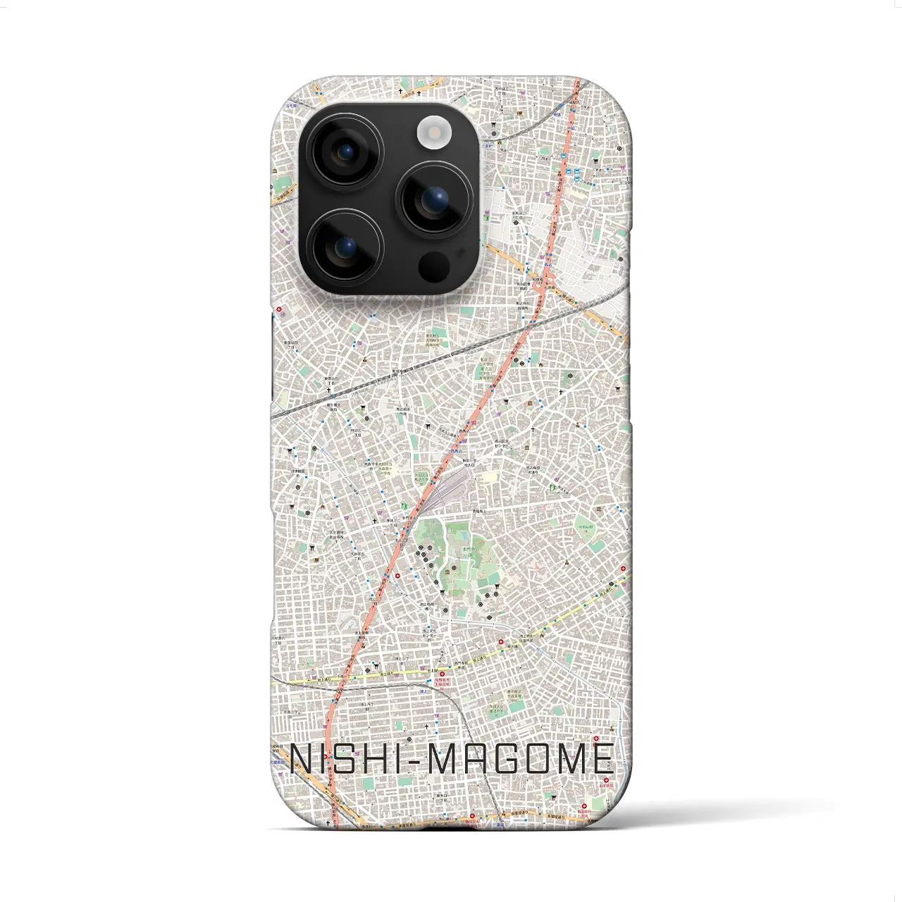 【西馬込(東京都)】地図柄iPhoneケース(バックカバータイプ)