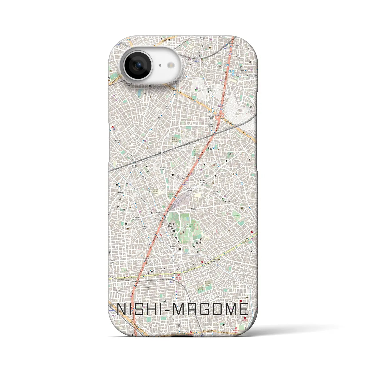 【西馬込(東京都)】地図柄iPhoneケース(バックカバータイプ)