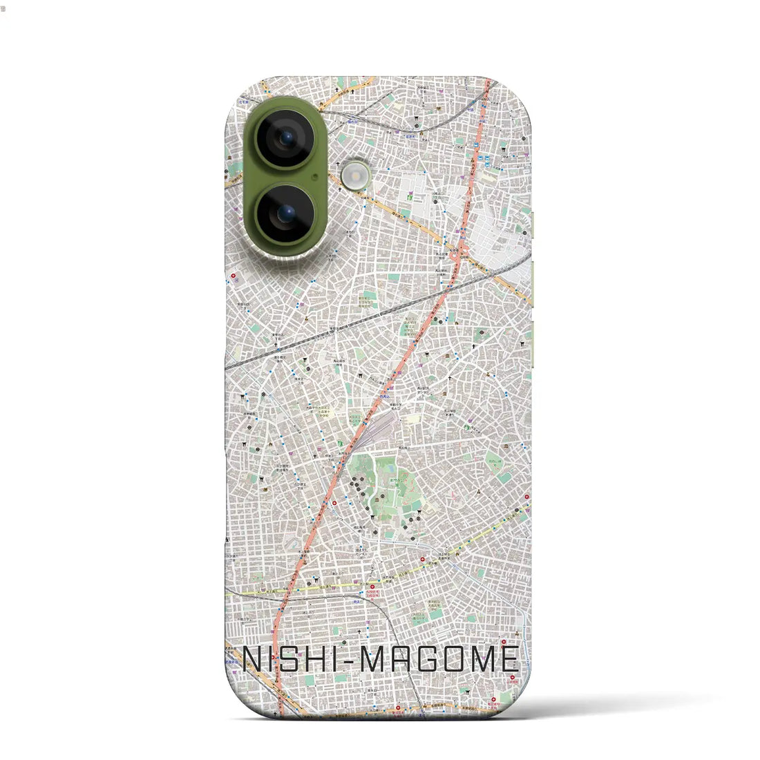 【西馬込(東京都)】地図柄iPhoneケース(バックカバータイプ)ナチュラル・iPhone 17 Pro Max 用