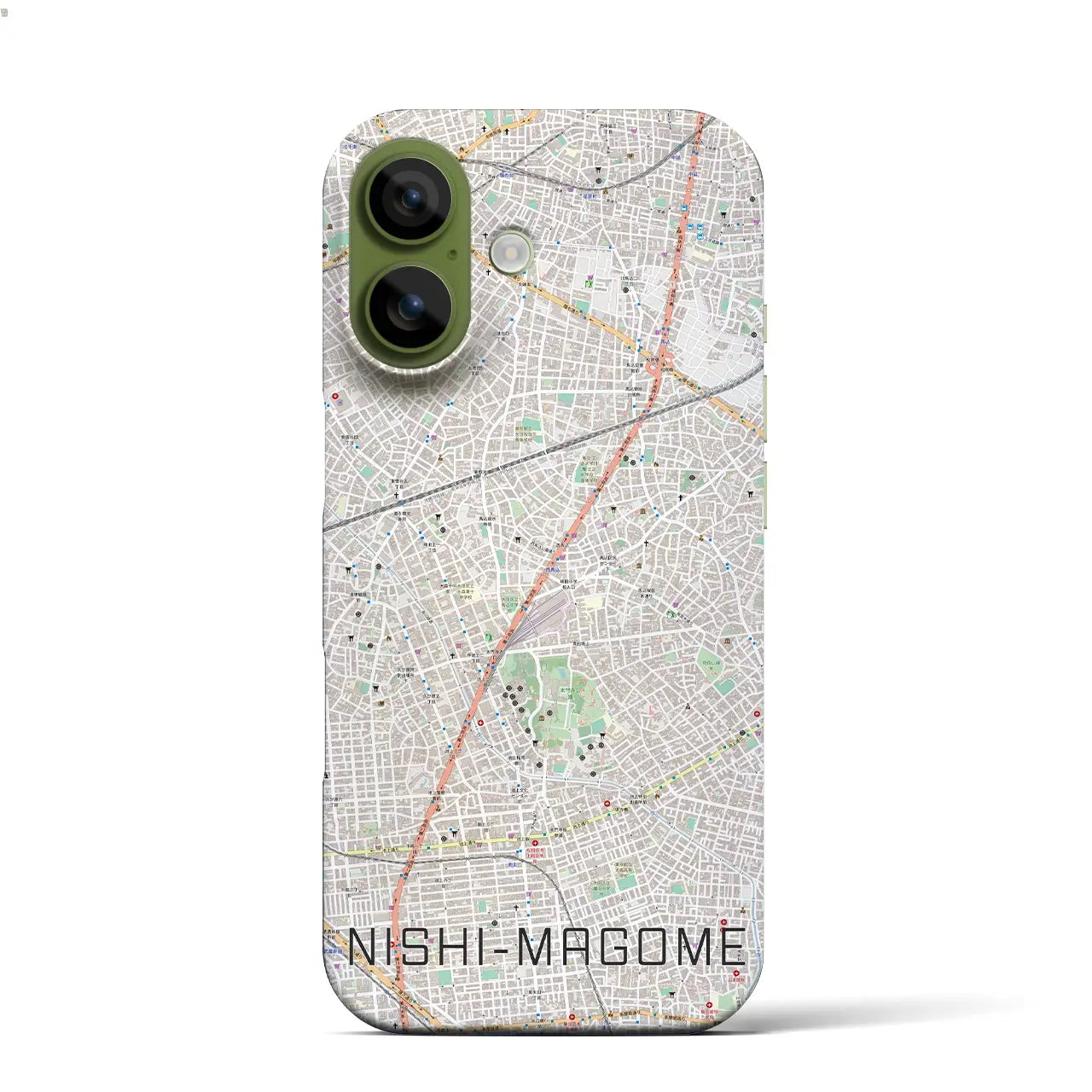 【西馬込(東京都)】地図柄iPhoneケース(バックカバータイプ)ナチュラル・iPhone 17 Pro Max 用