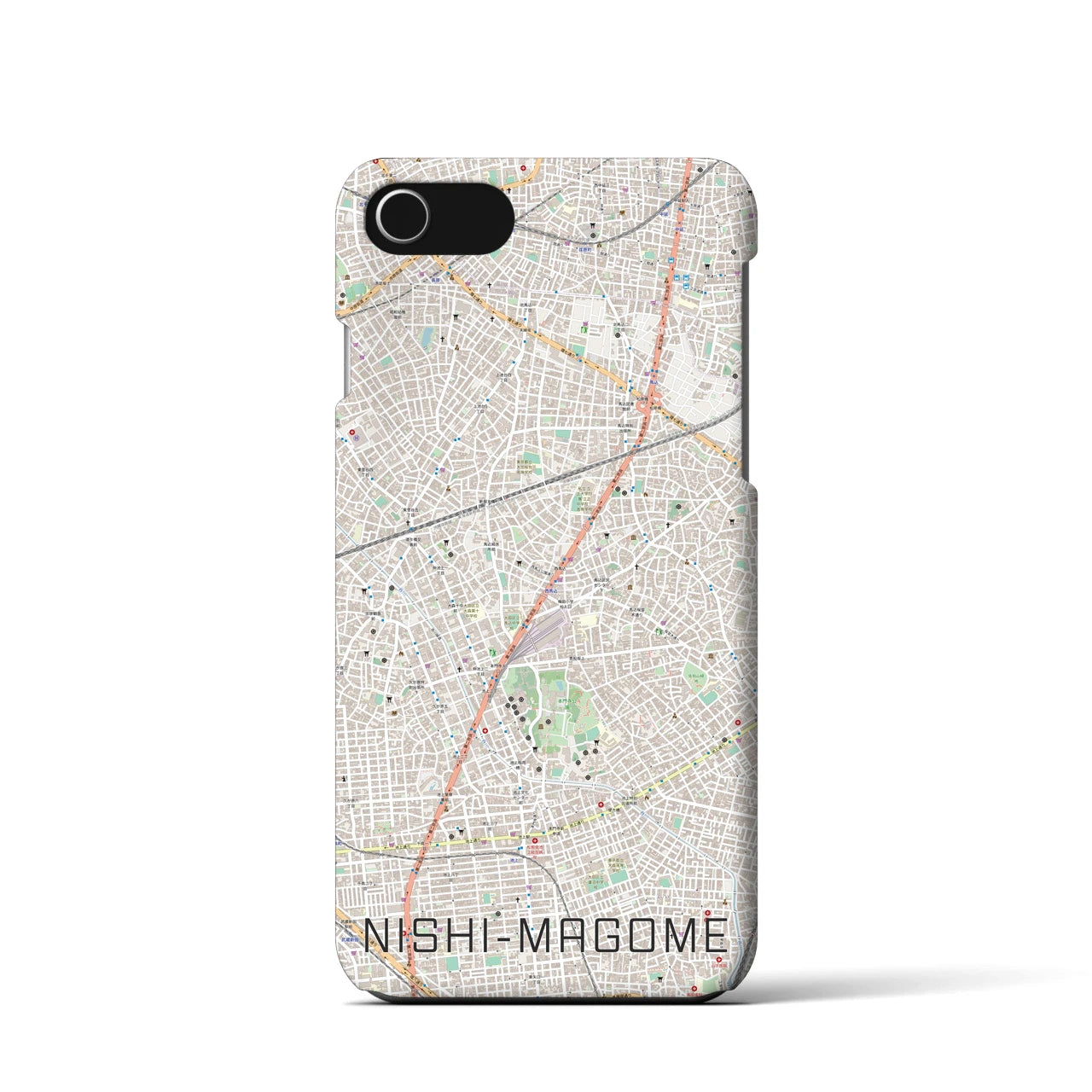 【西馬込(東京都)】地図柄iPhoneケース(バックカバータイプ)