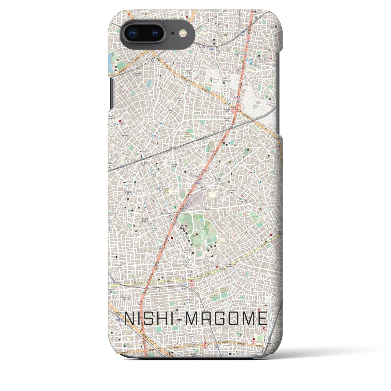 【西馬込(東京都)】地図柄iPhoneケース(バックカバータイプ)