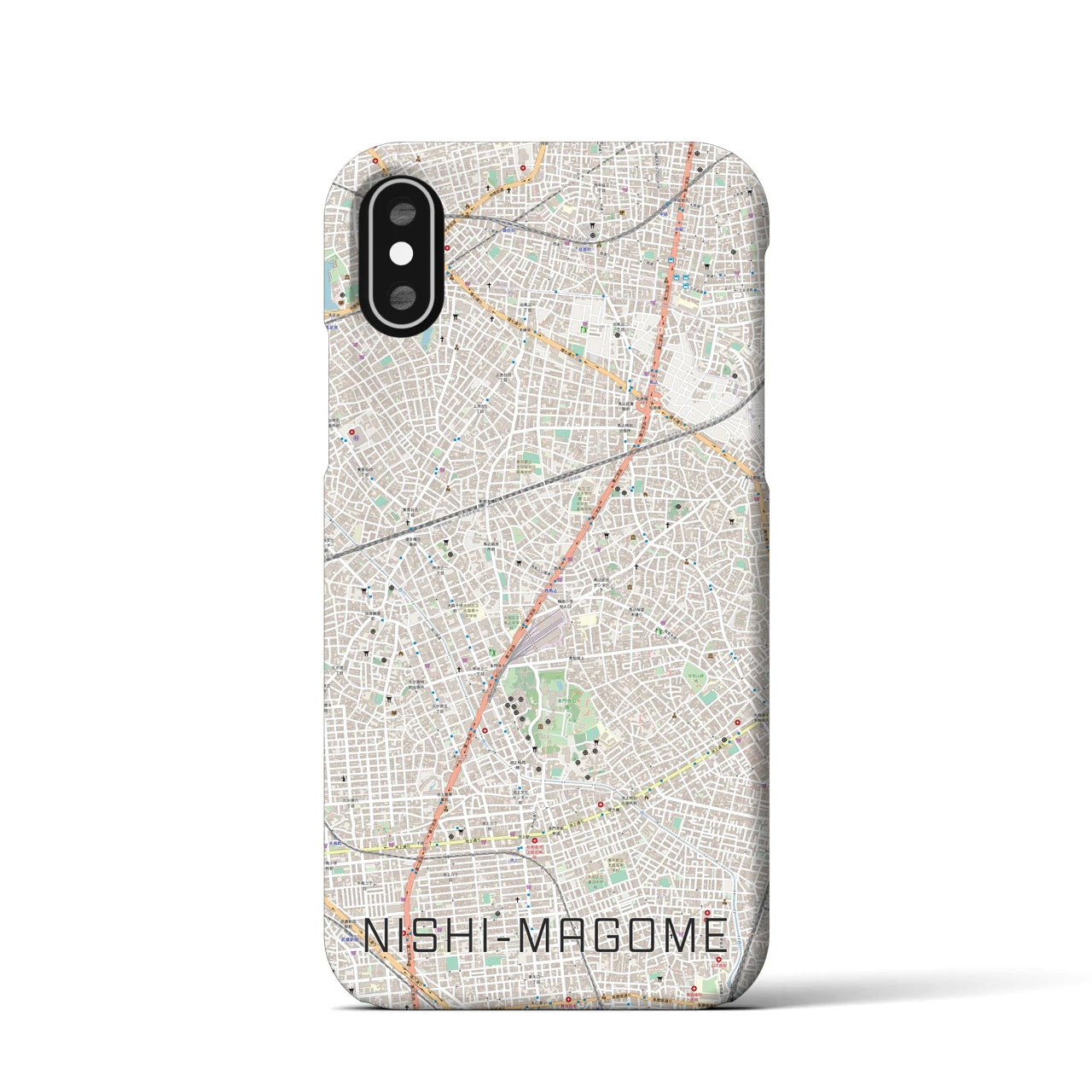 【西馬込(東京都)】地図柄iPhoneケース(バックカバータイプ)