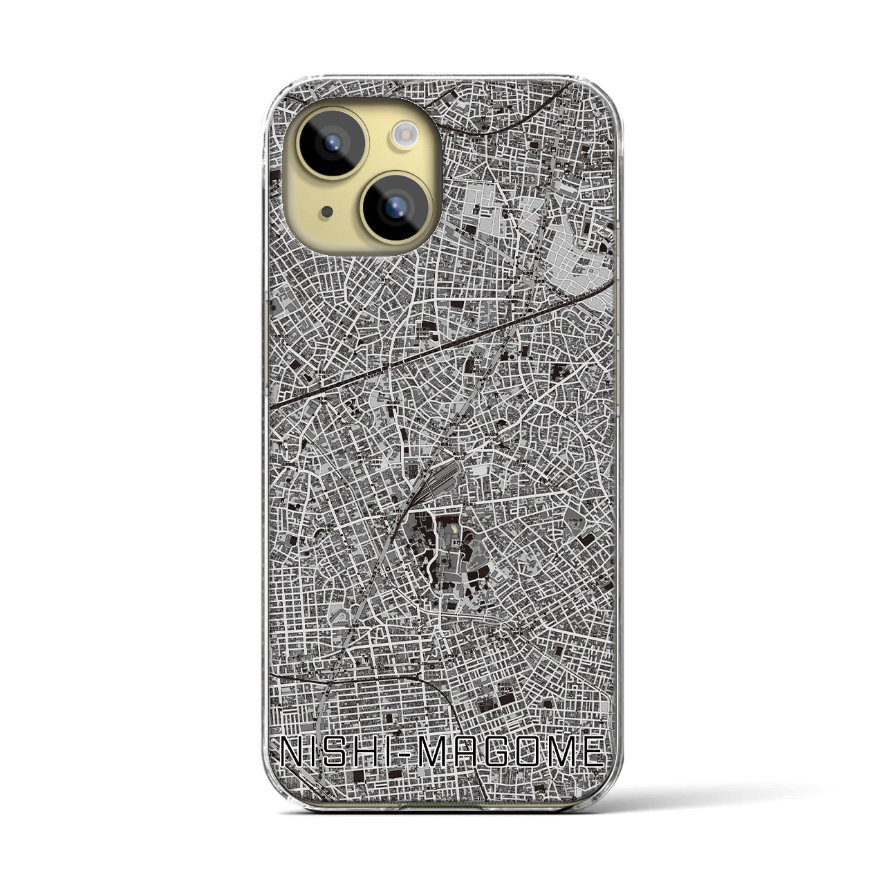 【西馬込(東京都)】地図柄iPhoneケース(クリアタイプ)