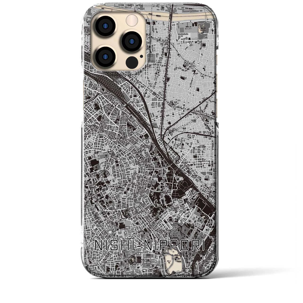 【西日暮里(東京都)】地図柄iPhoneケース(クリアタイプ)