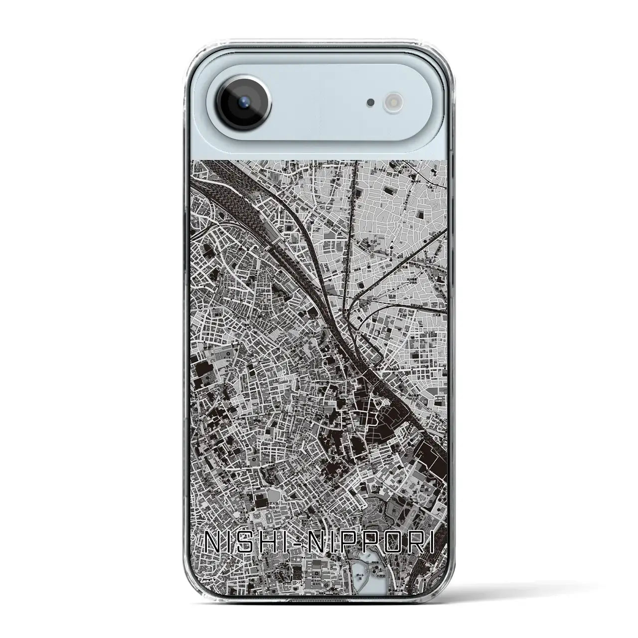 【西日暮里(東京都)】地図柄iPhoneケース(クリアタイプ)