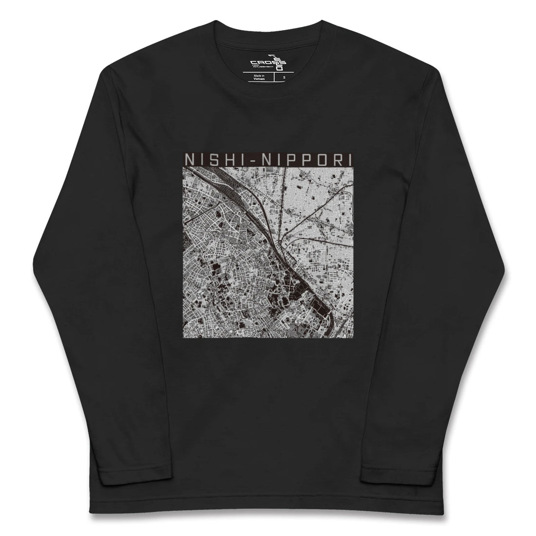 【西日暮里(東京都)】地図柄ロングスリーブTシャツ