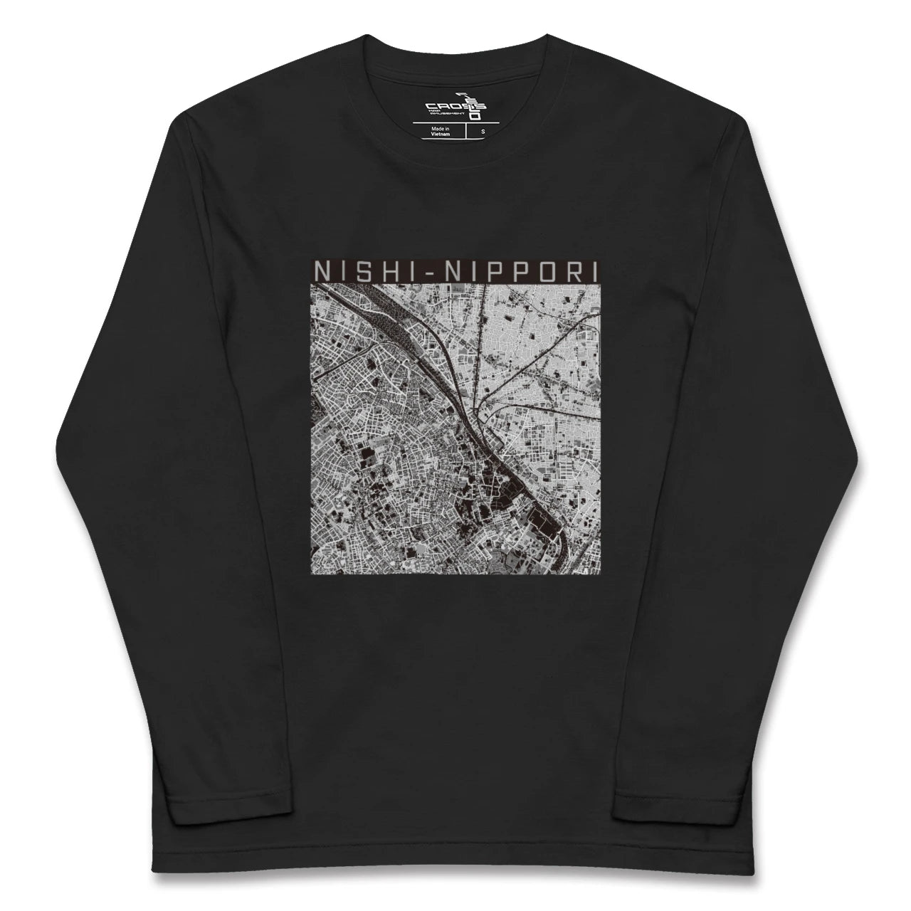 【西日暮里(東京都)】地図柄ロングスリーブTシャツ