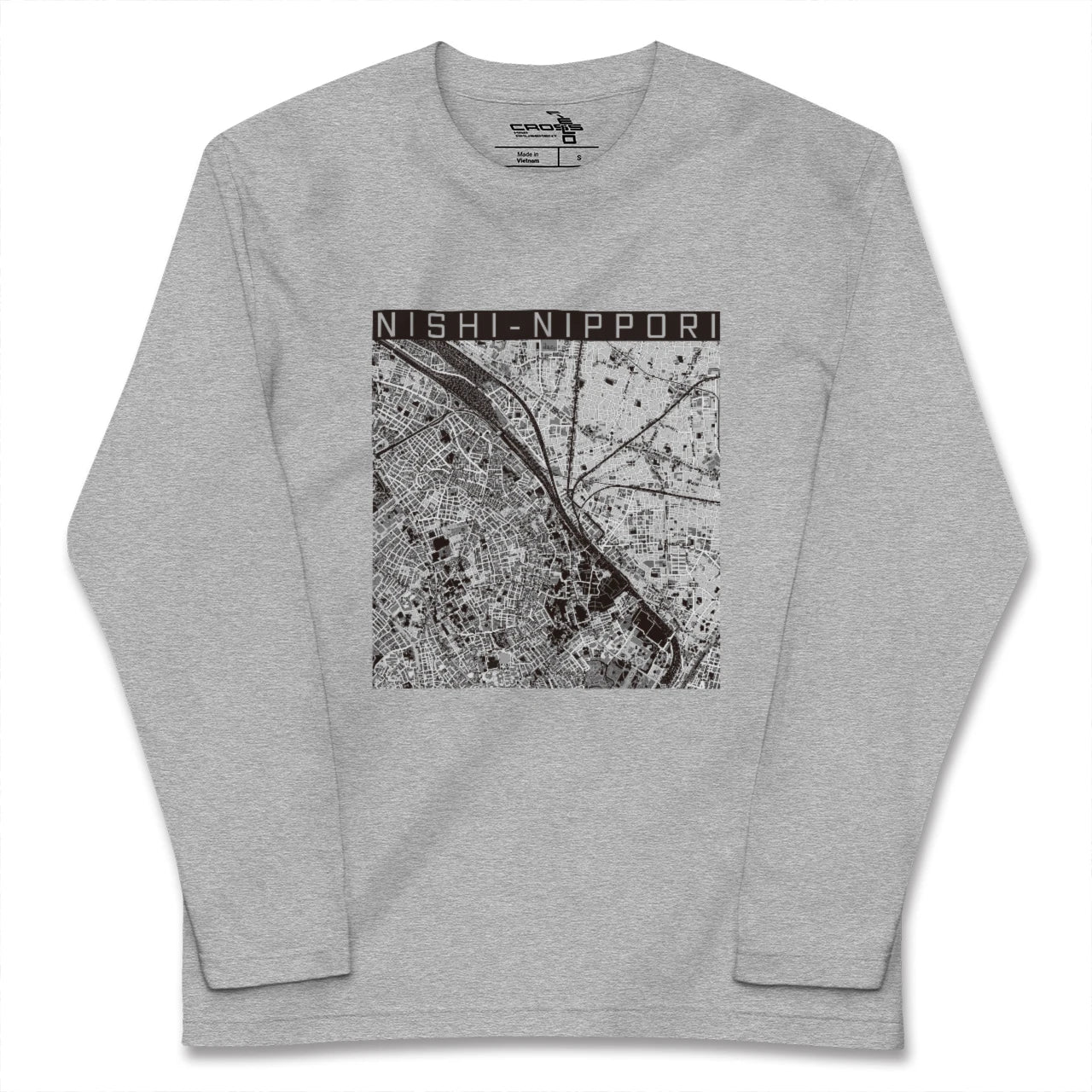 【西日暮里(東京都)】地図柄ロングスリーブTシャツ