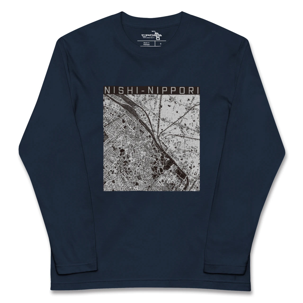 【西日暮里(東京都)】地図柄ロングスリーブTシャツ