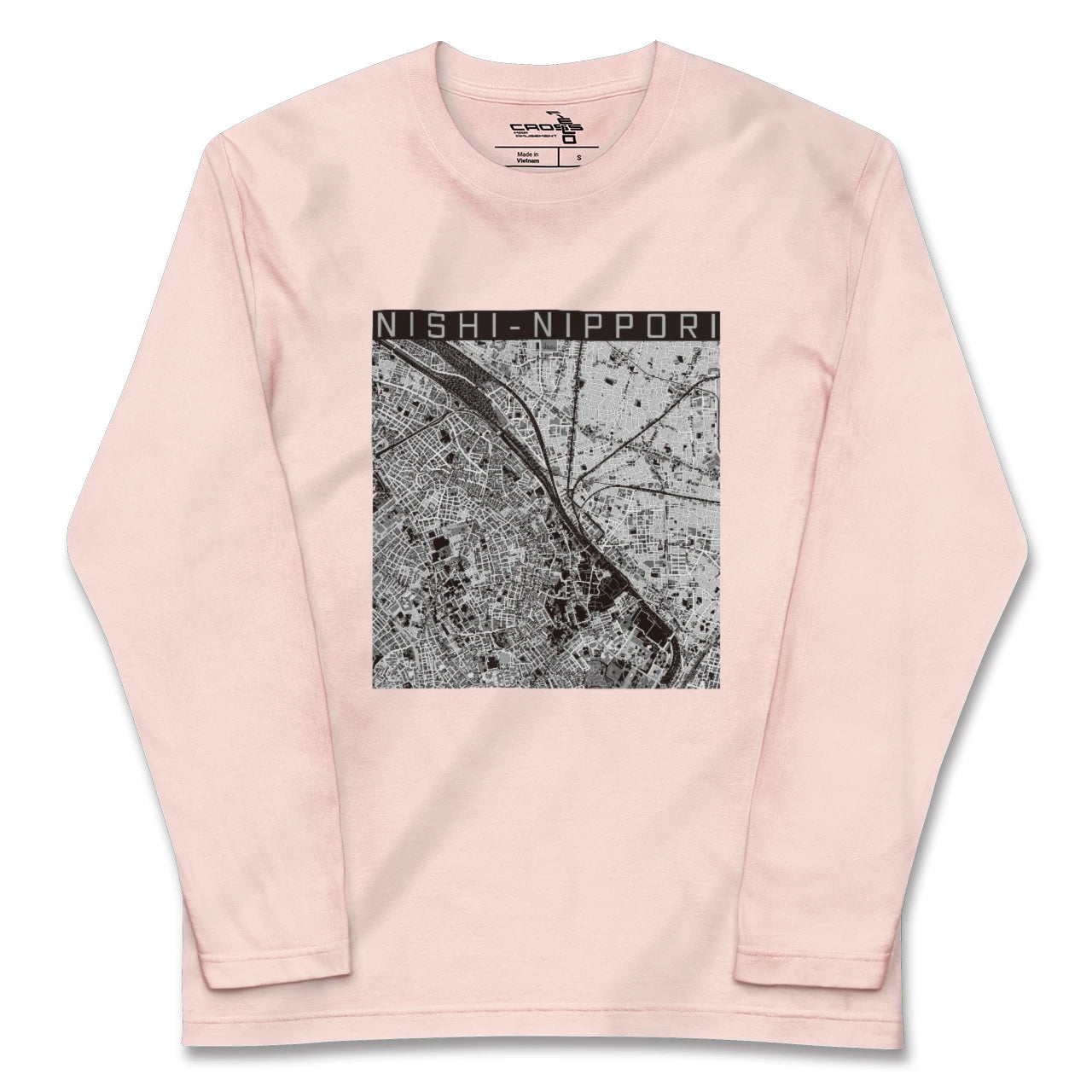 【西日暮里(東京都)】地図柄ロングスリーブTシャツ