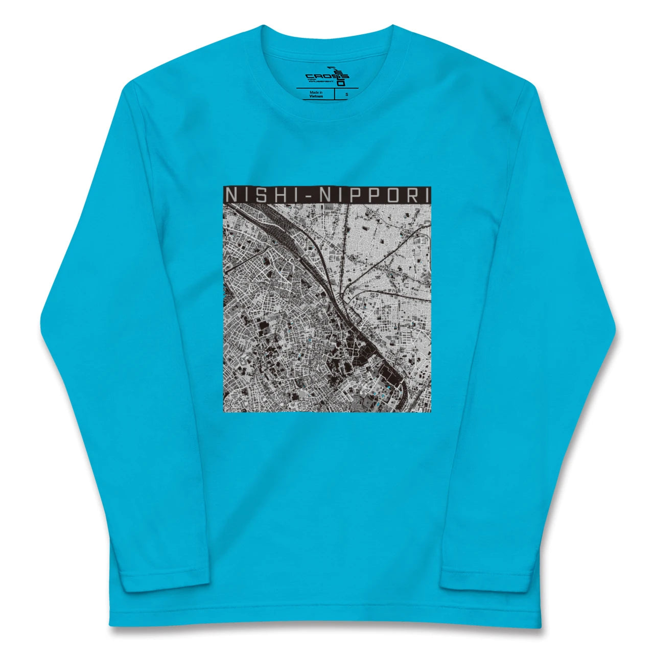 【西日暮里(東京都)】地図柄ロングスリーブTシャツ