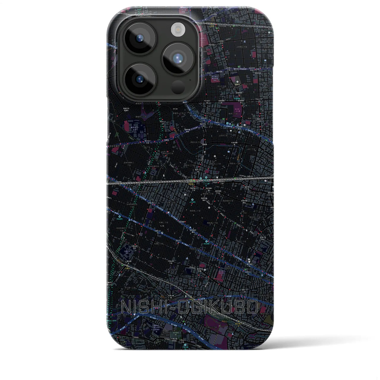 【西荻窪2(東京都)】地図柄iPhoneケース(バックカバータイプ)