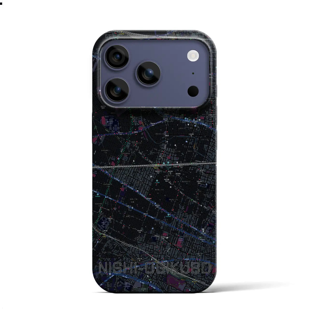 【西荻窪2(東京都)】地図柄iPhoneケース(バックカバータイプ)