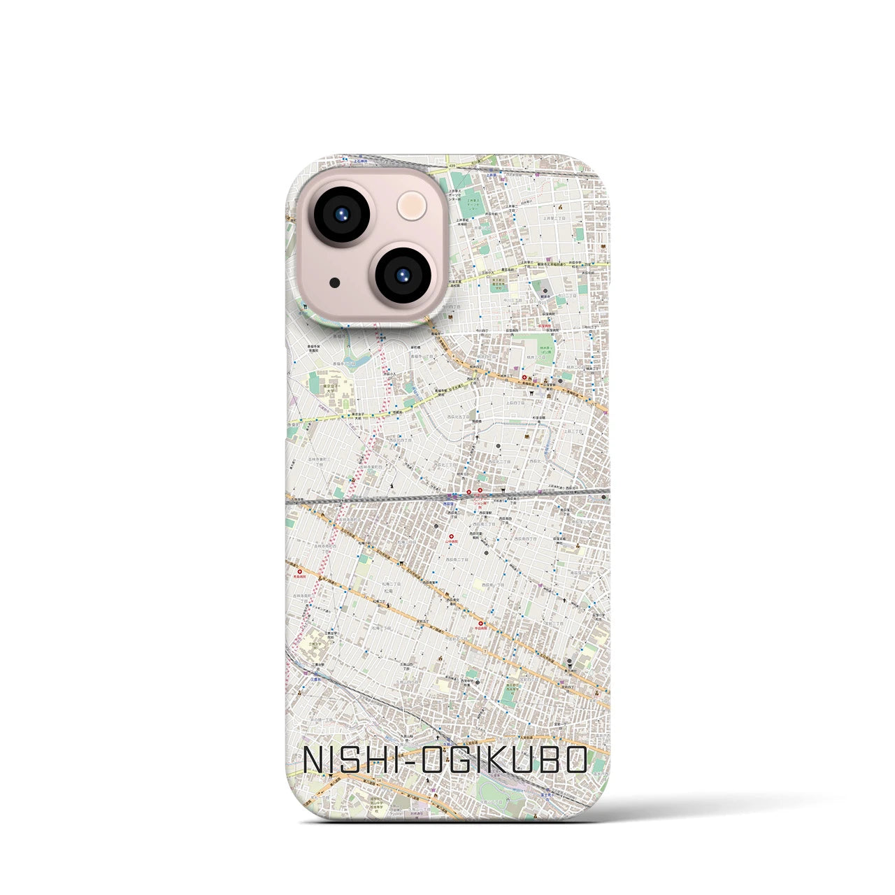 【西荻窪2(東京都)】地図柄iPhoneケース(バックカバータイプ)
