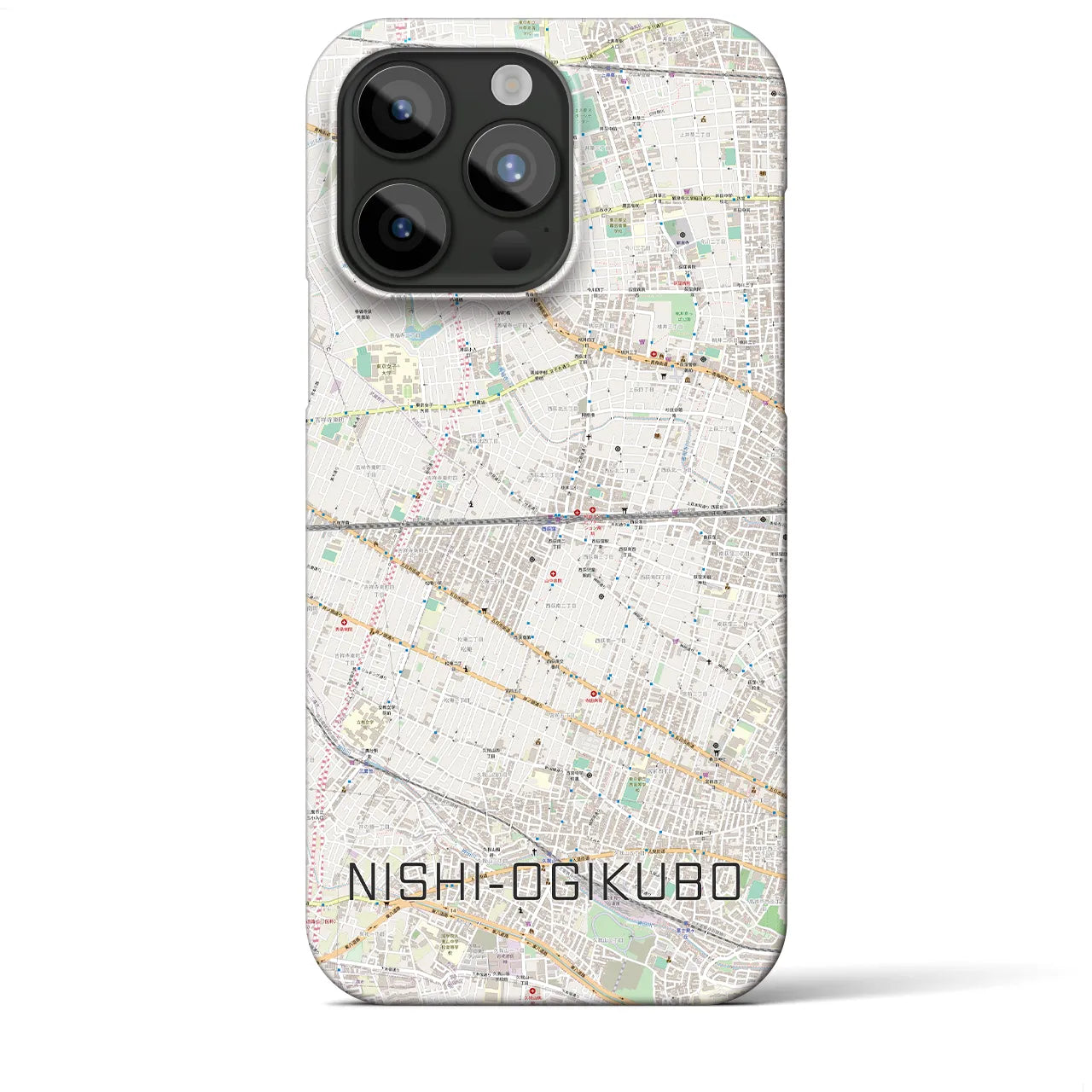 【西荻窪2(東京都)】地図柄iPhoneケース(バックカバータイプ)
