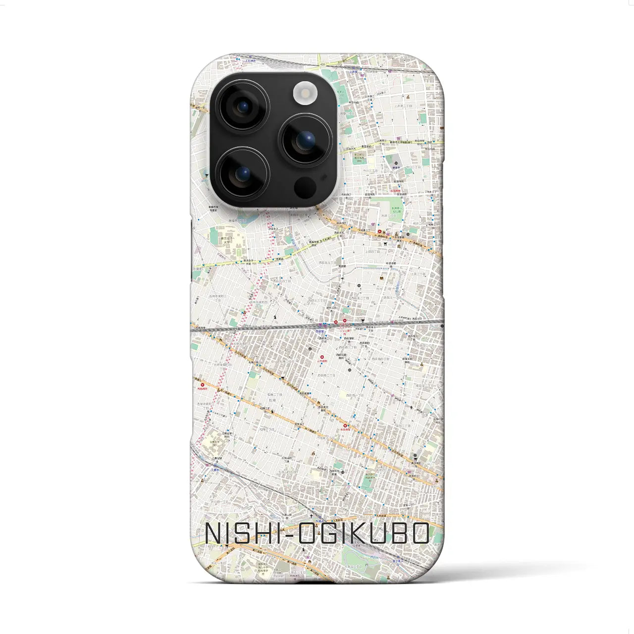 【西荻窪2(東京都)】地図柄iPhoneケース(バックカバータイプ)
