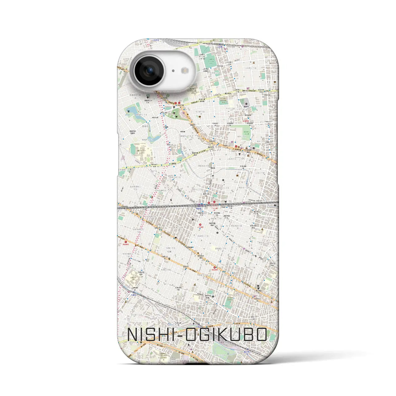 【西荻窪2(東京都)】地図柄iPhoneケース(バックカバータイプ)