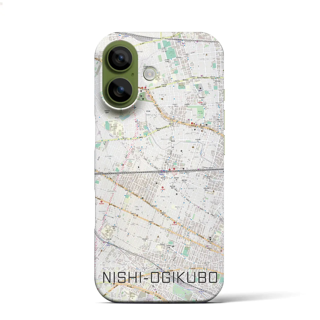 【西荻窪2(東京都)】地図柄iPhoneケース(バックカバータイプ)