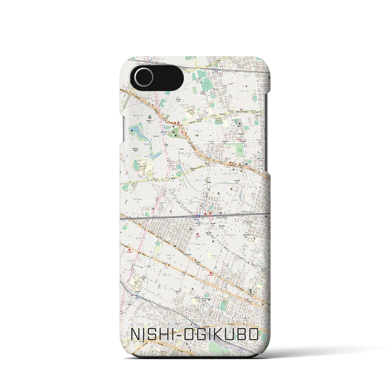 【西荻窪2(東京都)】地図柄iPhoneケース(バックカバータイプ)