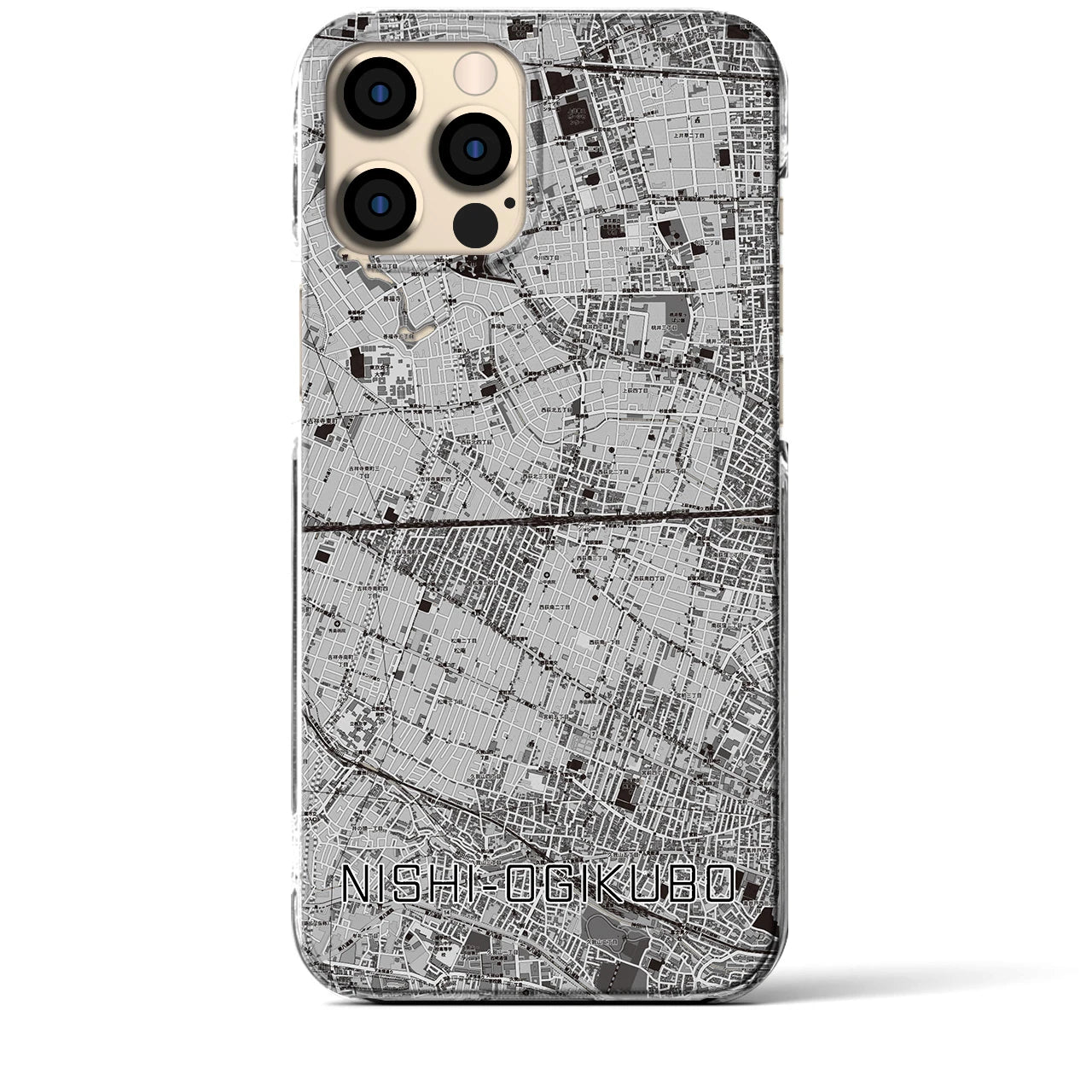 【西荻窪2(東京都)】地図柄iPhoneケース(クリアタイプ)