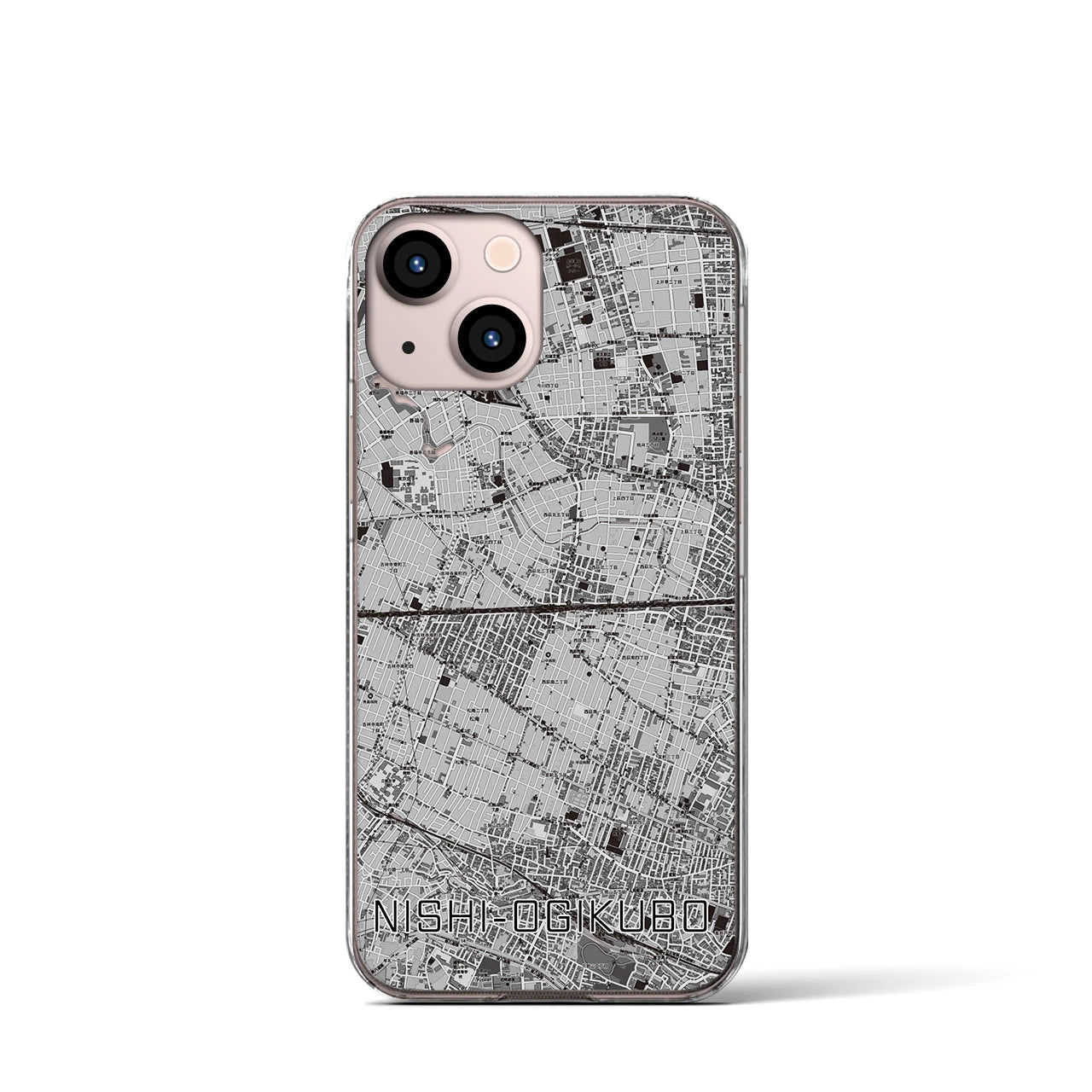 【西荻窪2(東京都)】地図柄iPhoneケース(クリアタイプ)