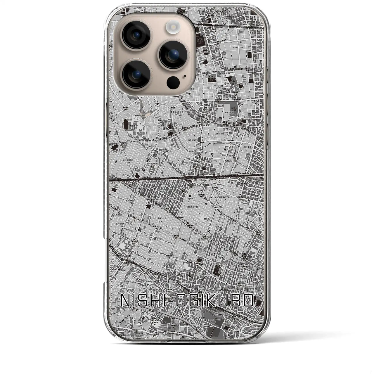 【西荻窪2(東京都)】地図柄iPhoneケース(クリアタイプ)