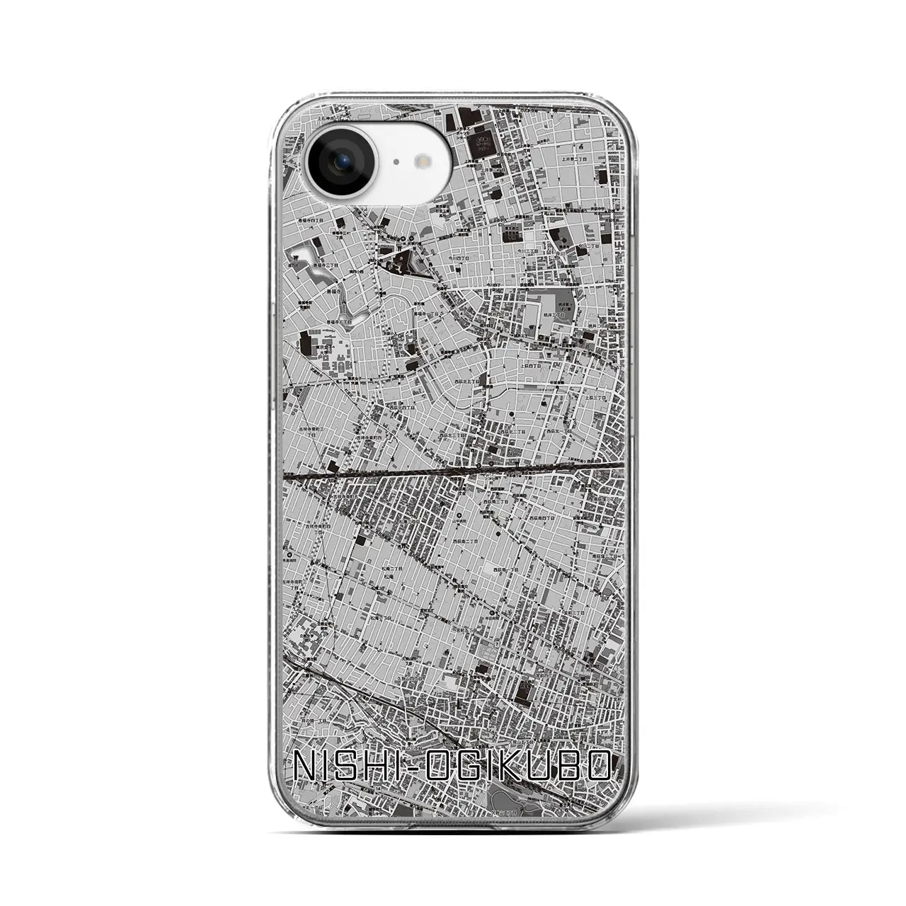 【西荻窪2(東京都)】地図柄iPhoneケース(クリアタイプ)