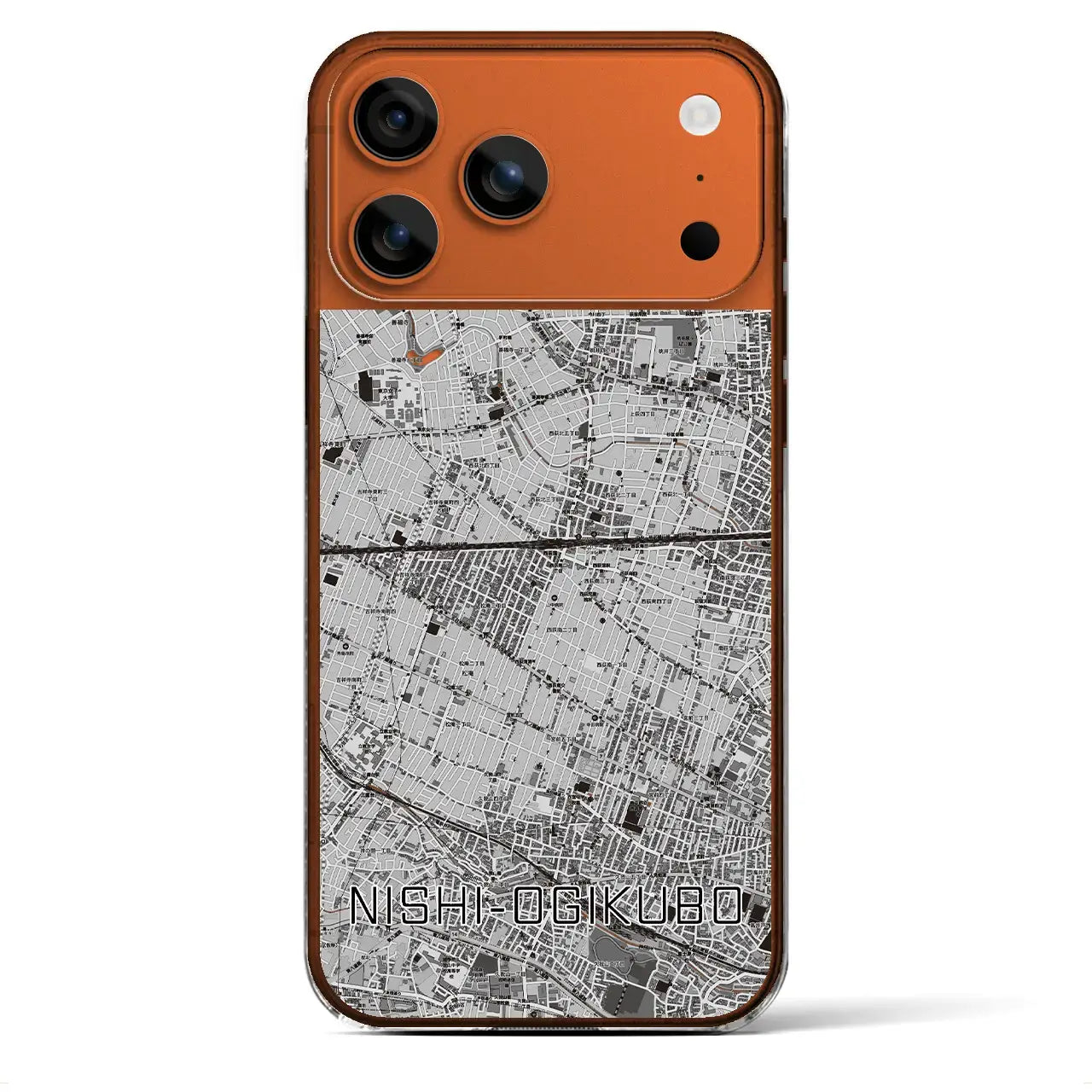 【西荻窪2(東京都)】地図柄iPhoneケース(クリアタイプ)