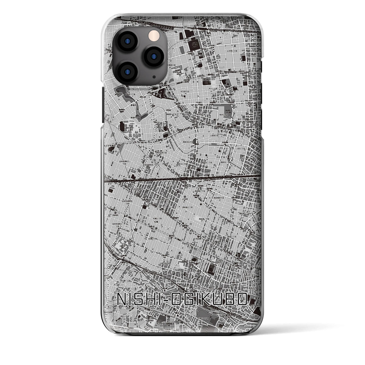 【西荻窪2(東京都)】地図柄iPhoneケース(クリアタイプ)