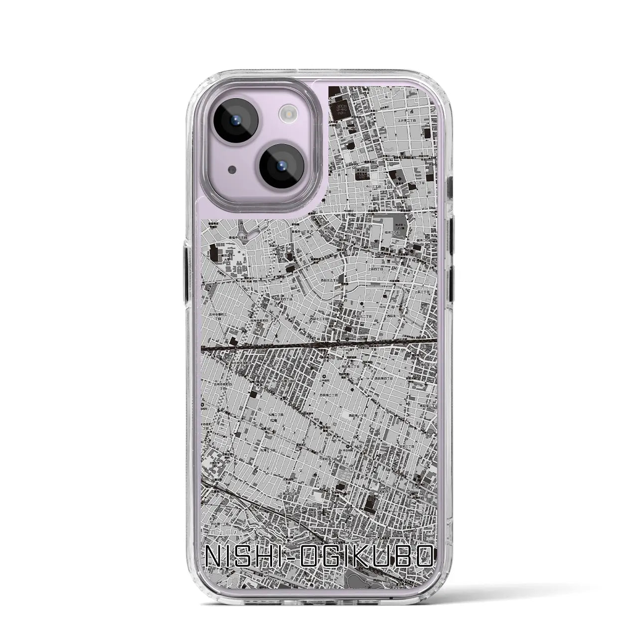 【西荻窪2(東京都)】地図柄iPhoneケース(MagSafeタイプ)