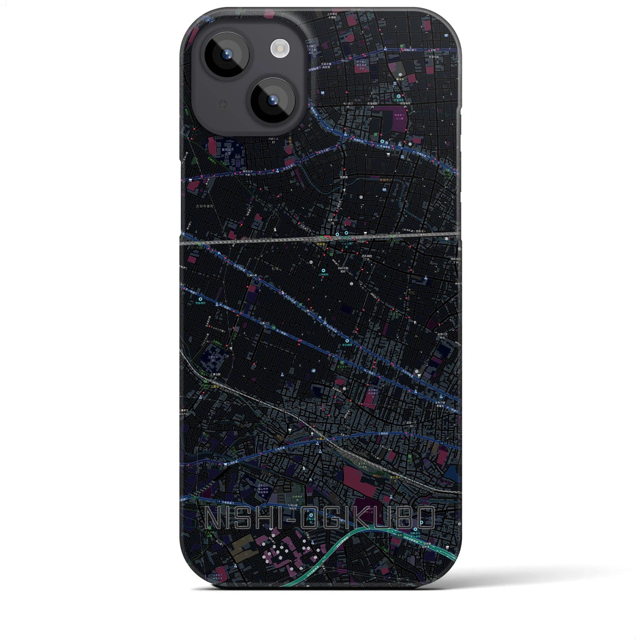 【西荻窪(東京都)】地図柄iPhoneケース(バックカバータイプ)