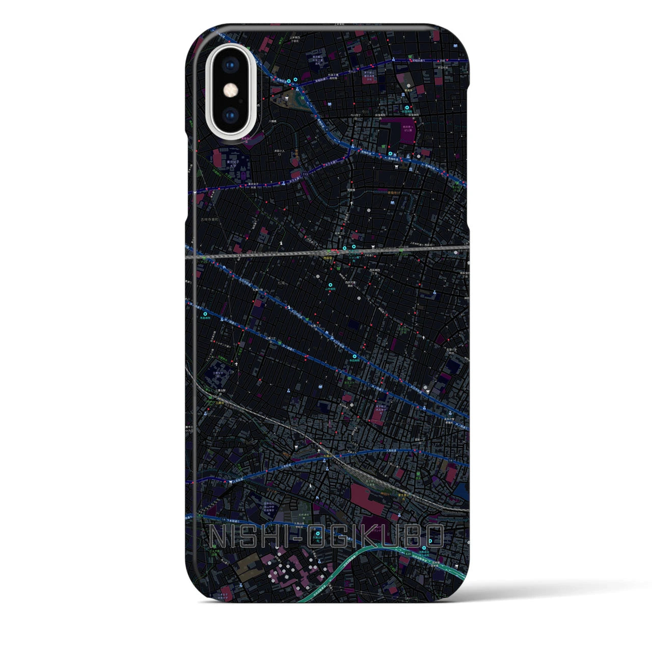 【西荻窪(東京都)】地図柄iPhoneケース(バックカバータイプ)