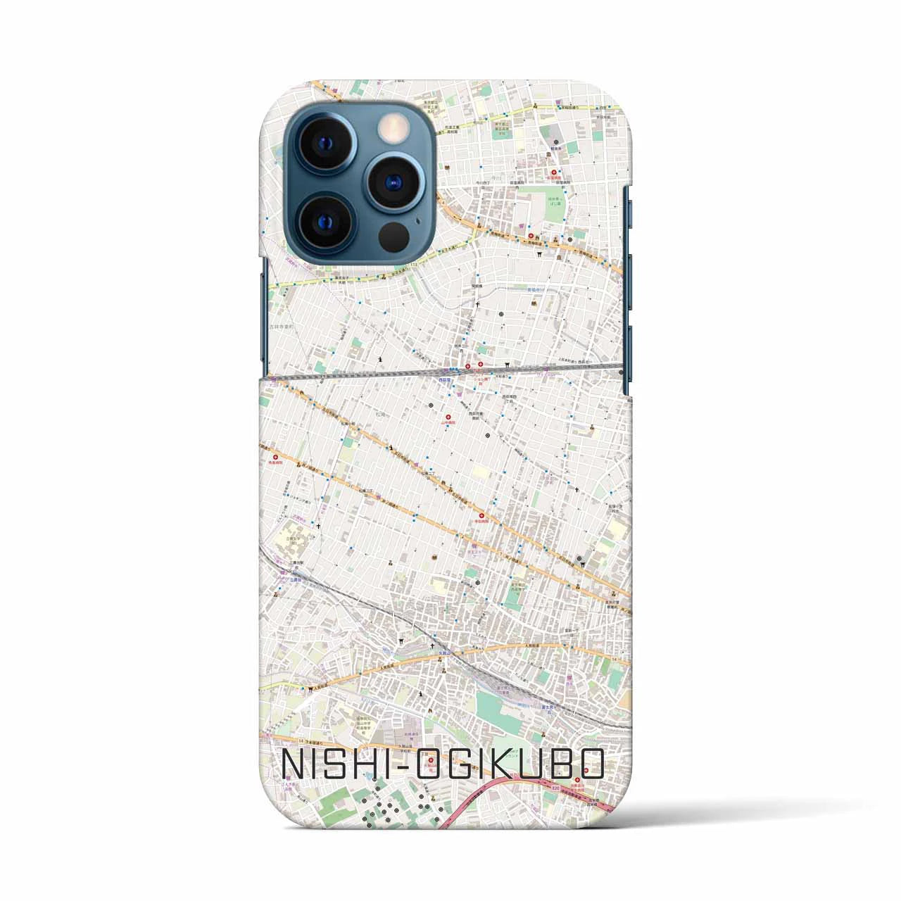 【西荻窪(東京都)】地図柄iPhoneケース(バックカバータイプ)