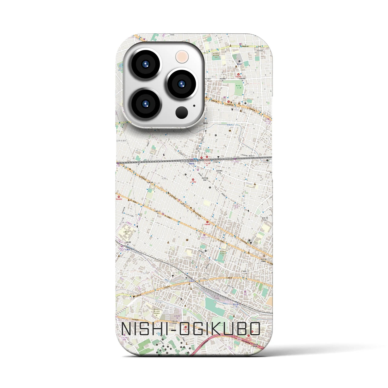 【西荻窪(東京都)】地図柄iPhoneケース(バックカバータイプ)