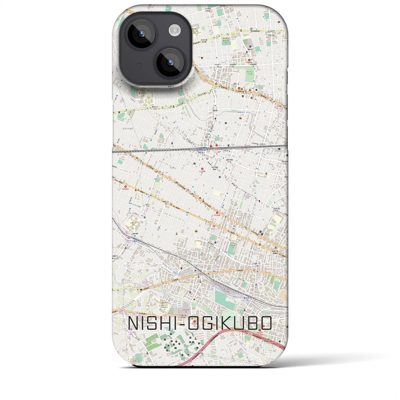 【西荻窪(東京都)】地図柄iPhoneケース(バックカバータイプ)
