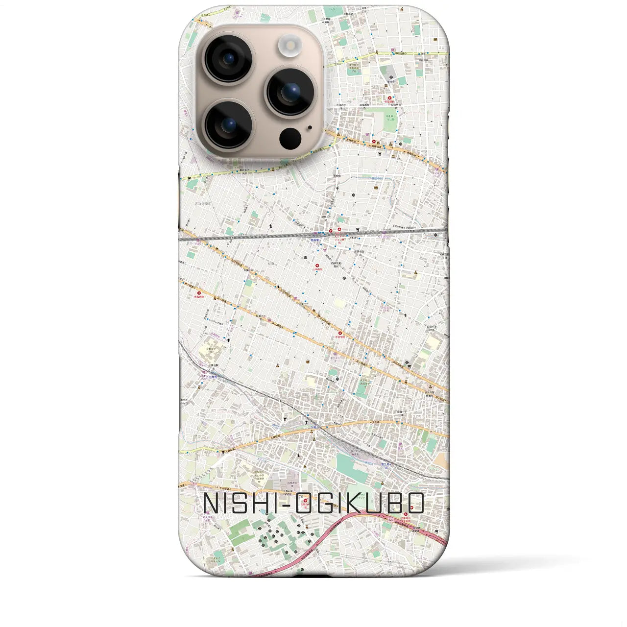 【西荻窪(東京都)】地図柄iPhoneケース(バックカバータイプ)