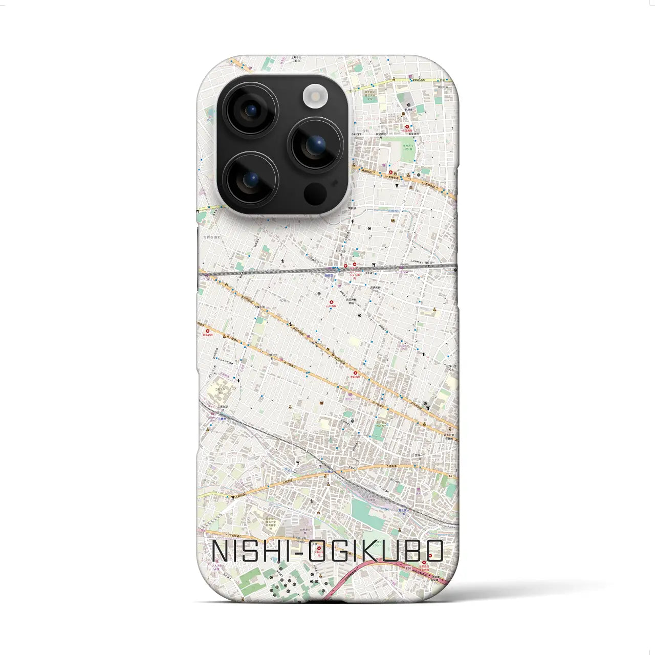 【西荻窪(東京都)】地図柄iPhoneケース(バックカバータイプ)
