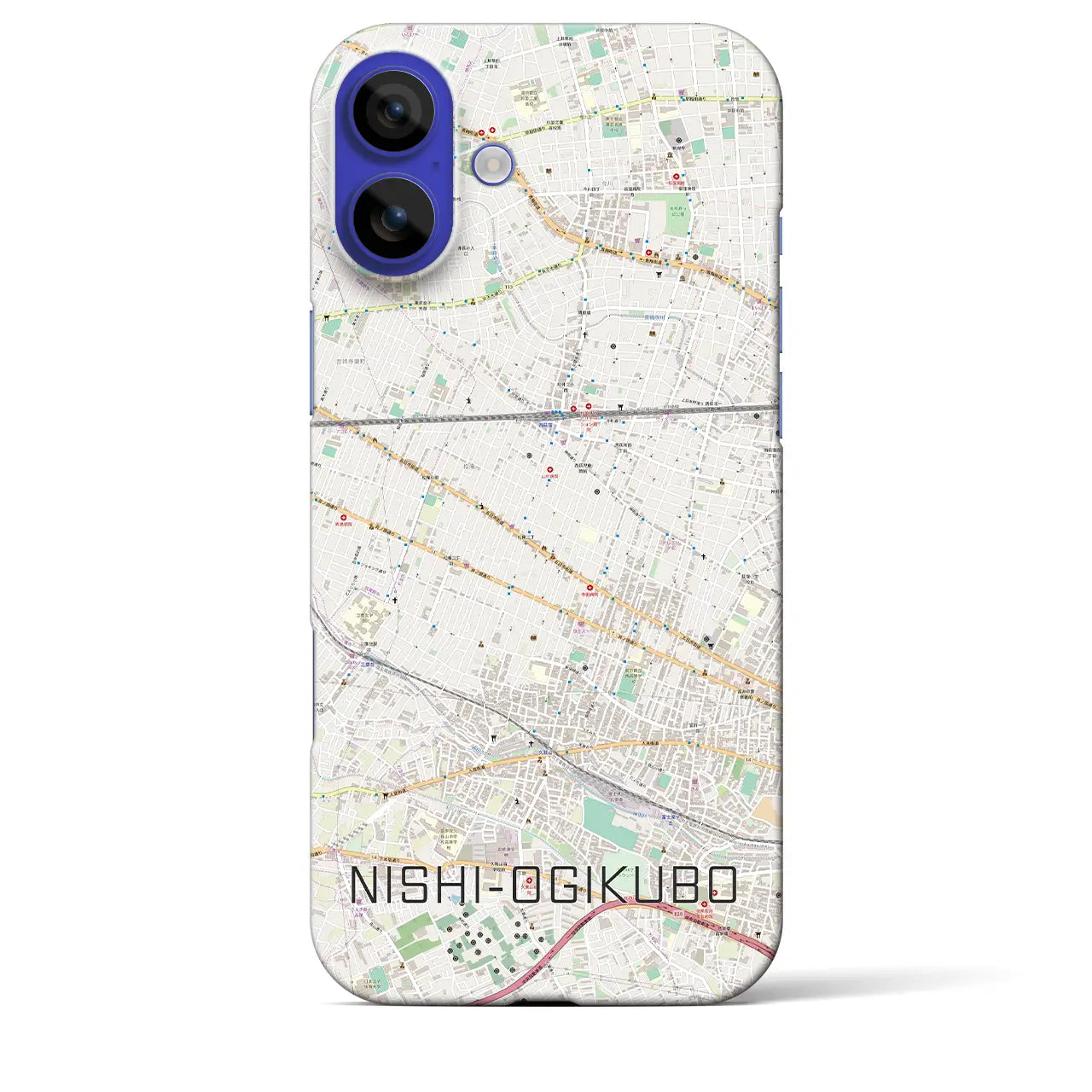【西荻窪(東京都)】地図柄iPhoneケース(バックカバータイプ)ナチュラル・iPhone 16 Pro Max 用