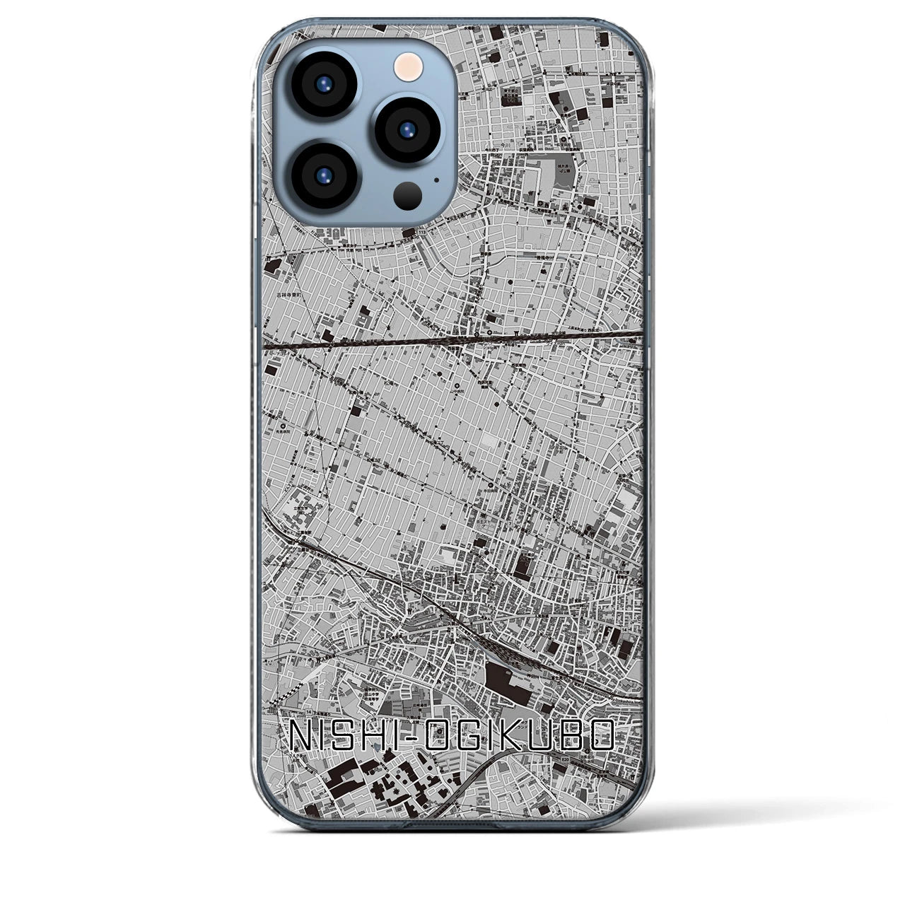 【西荻窪(東京都)】地図柄iPhoneケース(クリアタイプ)