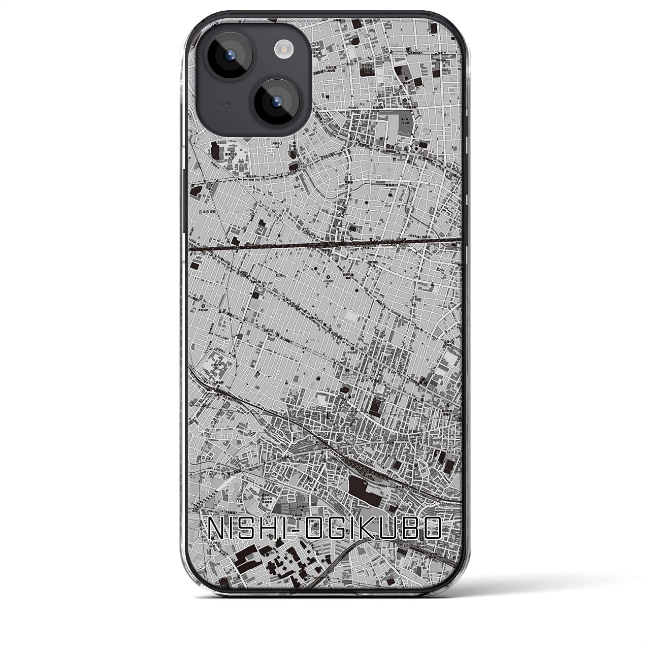 【西荻窪(東京都)】地図柄iPhoneケース(クリアタイプ)
