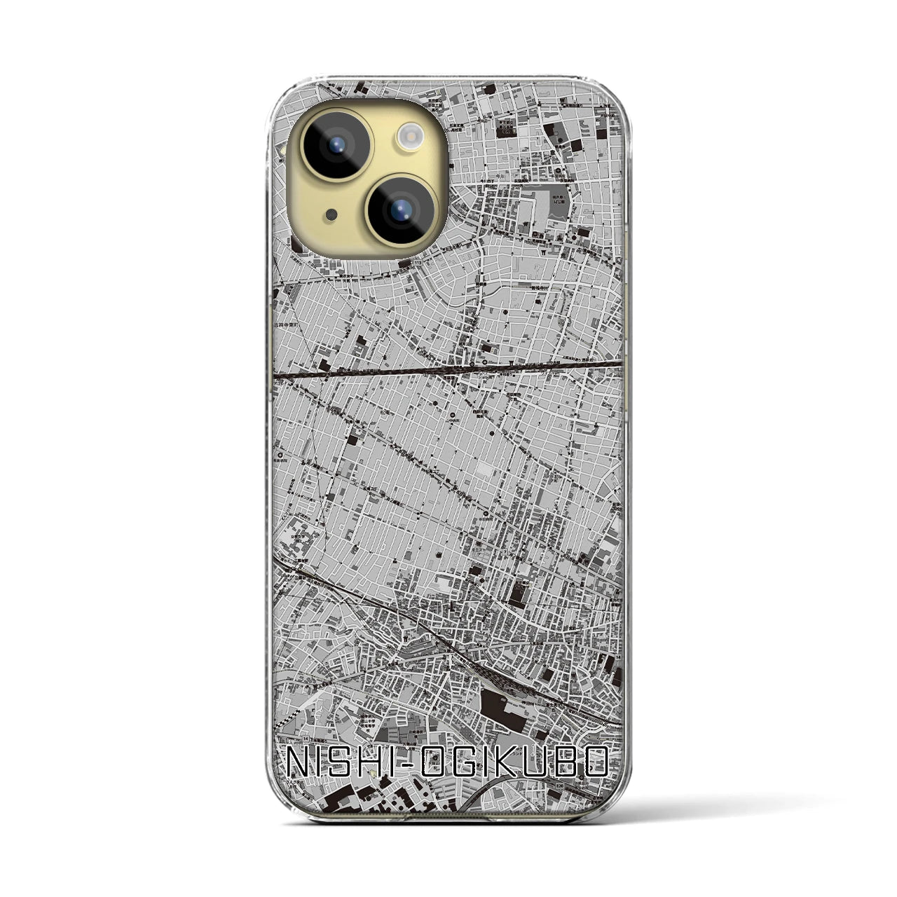 【西荻窪(東京都)】地図柄iPhoneケース(クリアタイプ)